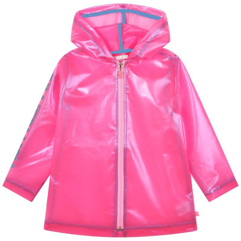 Billieblush Girls Pink Transparent Rain Coat