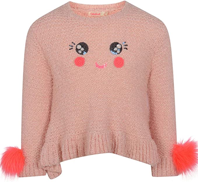 Billieblush Girls pink knitted Jumper