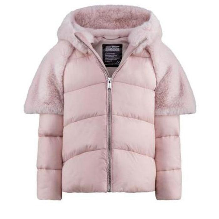 Bomboogie Girls Pale Pink Faux Fur Down Jacket