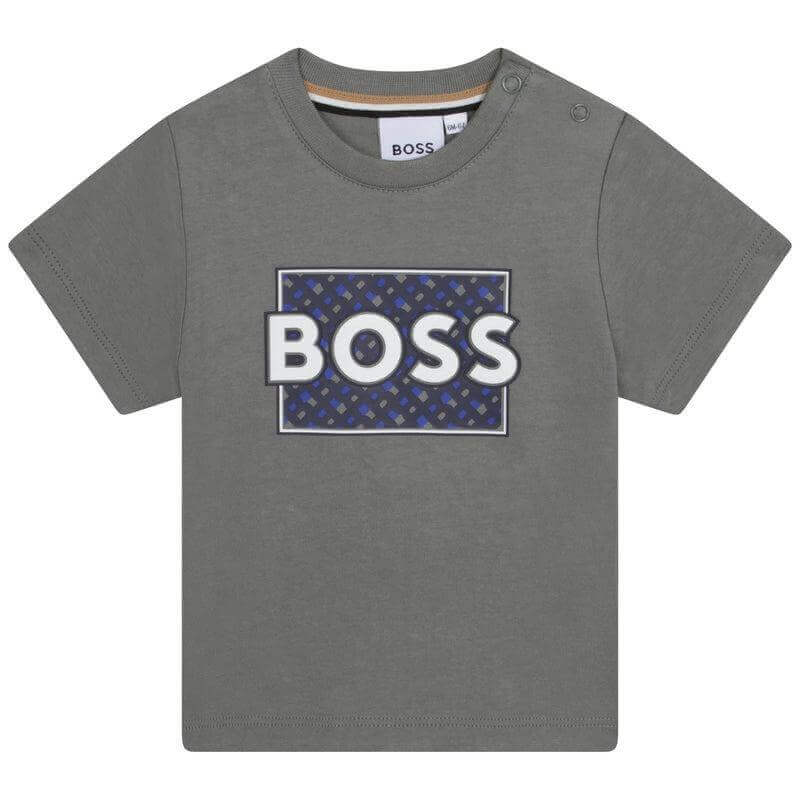 BOSS Baby Boys Khaki Logo Short Sleeve T-shirt