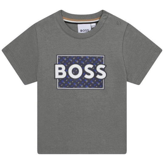 Baby Boys Khaki Logo Short Sleeve T-shirt