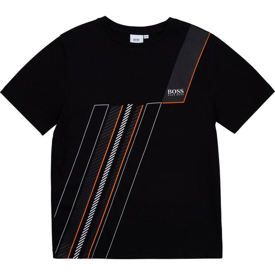 Boys Black Lines T-Shirt