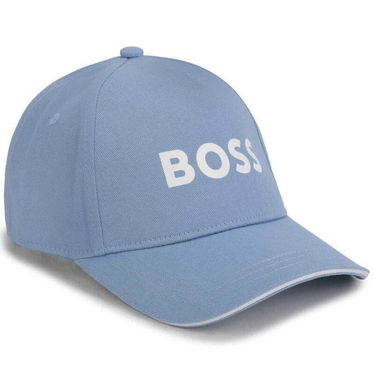 Boys Blue Cotton Logo Cap