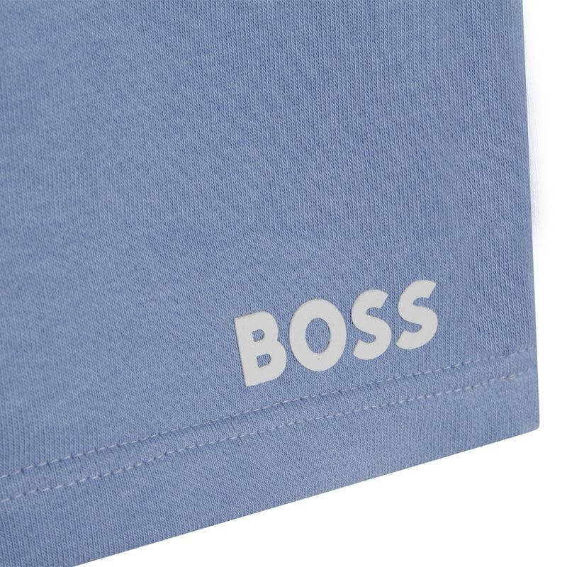 BOSS Boys Blue Logo Shorts