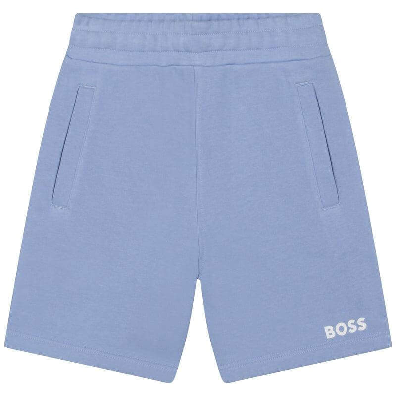 BOSS Boys Blue Logo Shorts