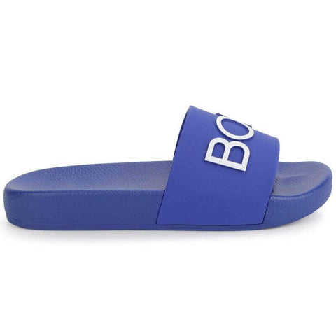 BOSS Boys Blue Logo Slides