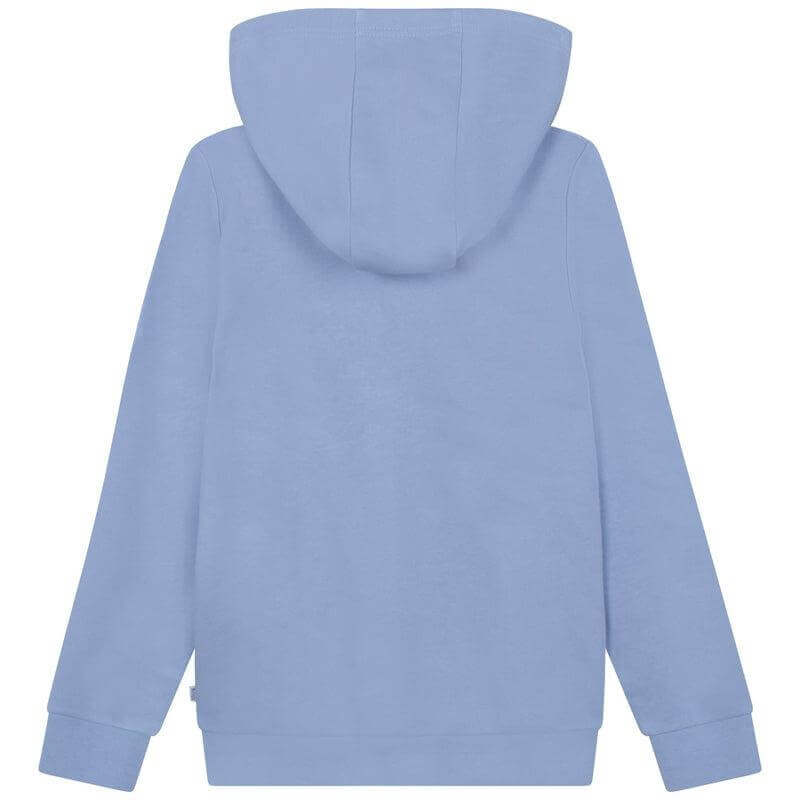 BOSS Boys Blue Logo Zip Up Hoodie