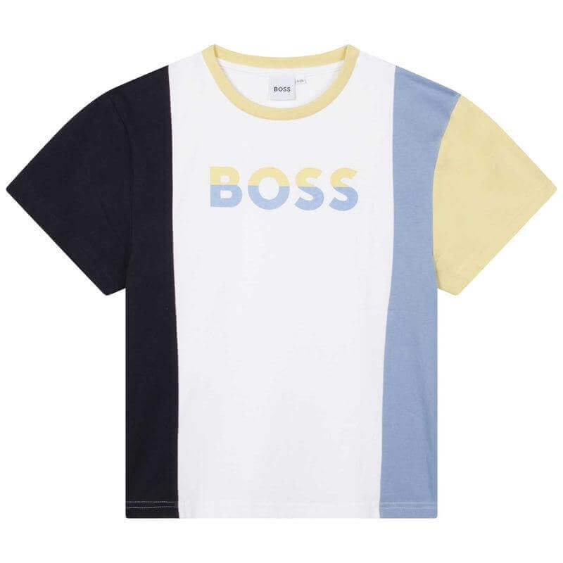 BOSS Boys Cotton Lemon Short Sleeve T-shirt