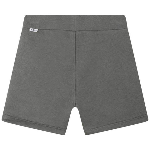 BOSS Boys Grey Logo Shorts