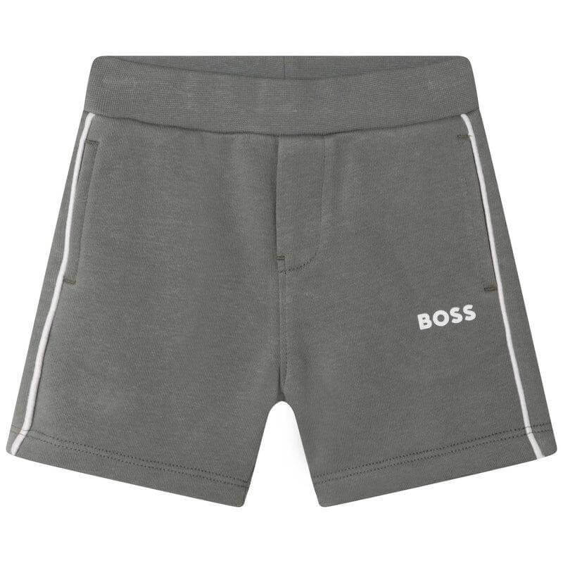 BOSS Boys Grey Logo Shorts