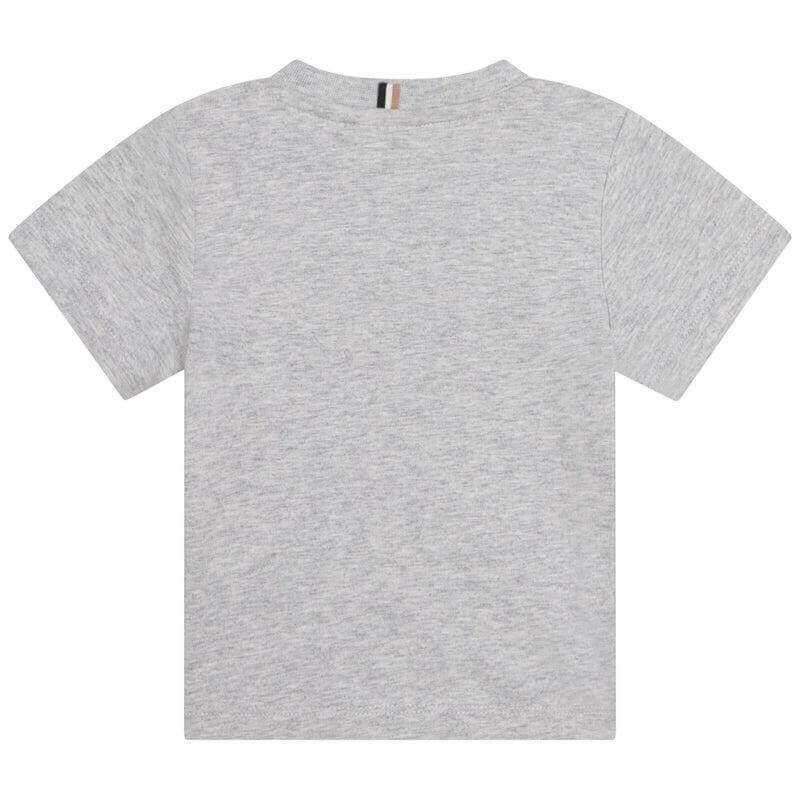 BOSS Boys Grey Short Sleeve Print T-shirt