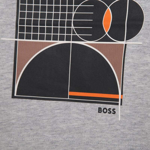 BOSS Boys Grey Short Sleeve Print T-shirt