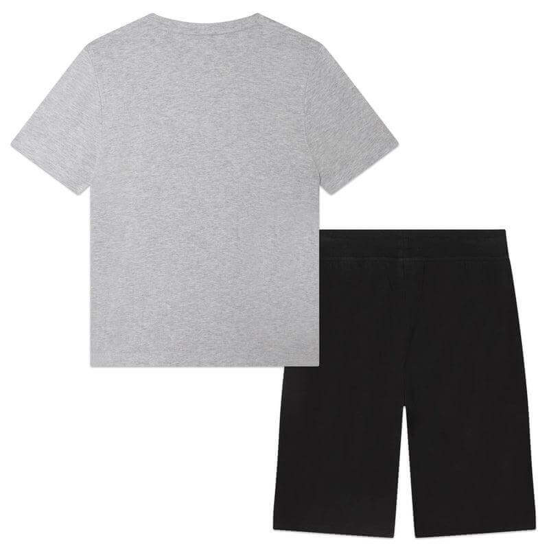 BOSS Boys Grey Tennis Court Logo Shorts & T-Shirt