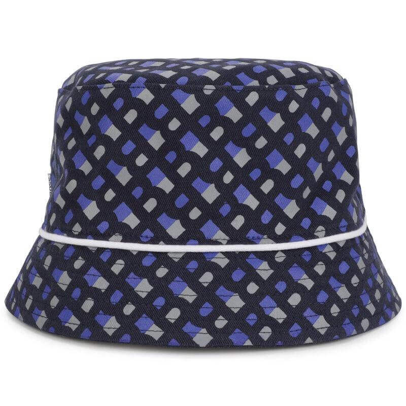 BOSS Boys Navy Reversible Monogram Bucket Hat