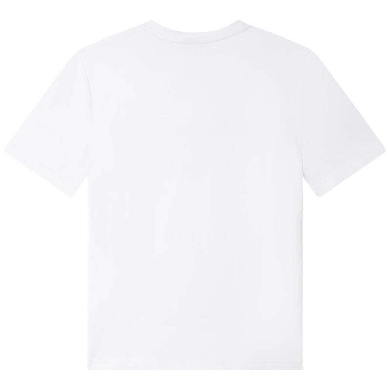 BOSS Boys White Gradient Logo Short Sleeve T-shirt