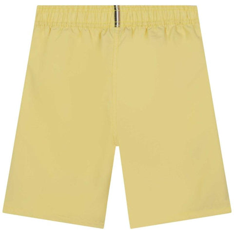 BOSS Boys Yellow Logo Swim Shorts