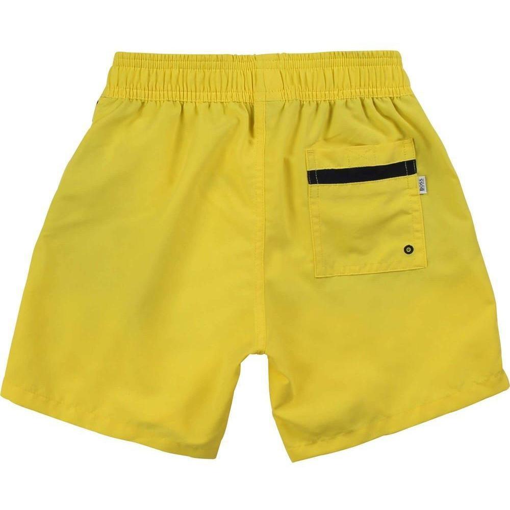BOSS Boys Yellow Swimming Shorts