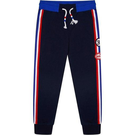 Boys Navy Striped Joggers