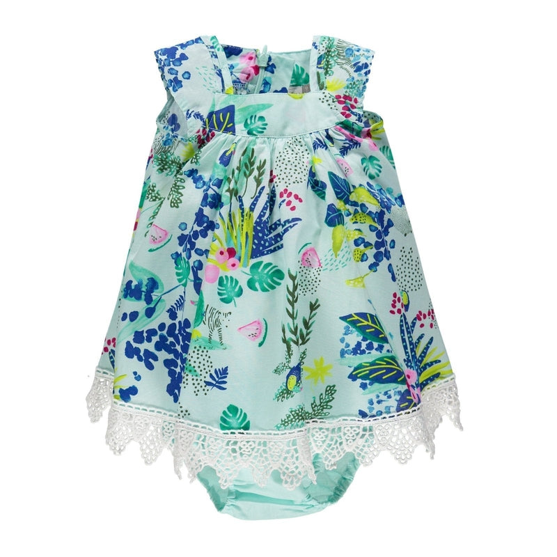 Catimini Baby Girls Aqua Flower Dress
