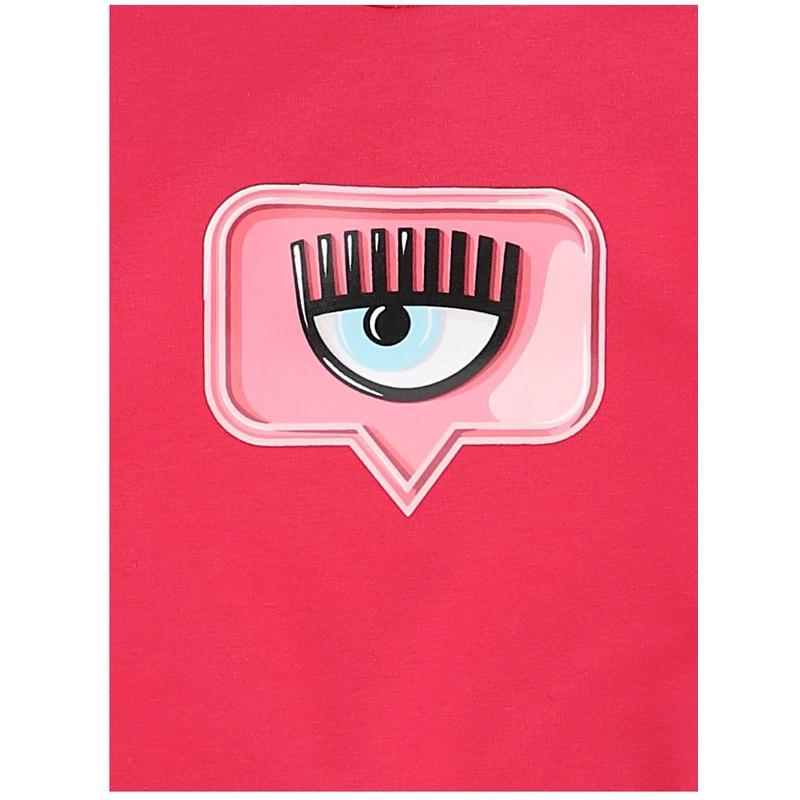 Chiara Ferragni Kids Girls Fuchsia Pink 'Eye' Hoodie
