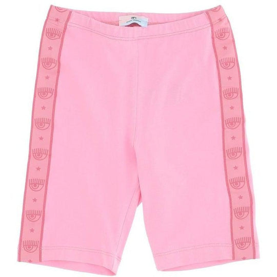 Girls Pink Logo Cycling Shorts