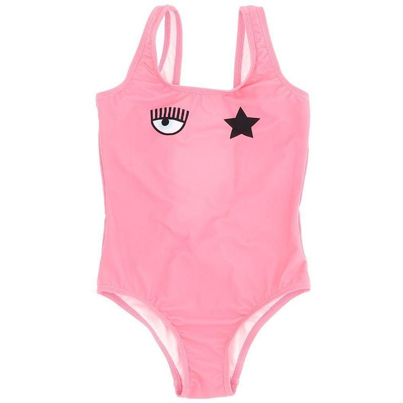 Chiara Ferragni Kids Girls Pink Logo Swimsuit