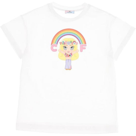 Girls White Cf Rainbow T-Shirt