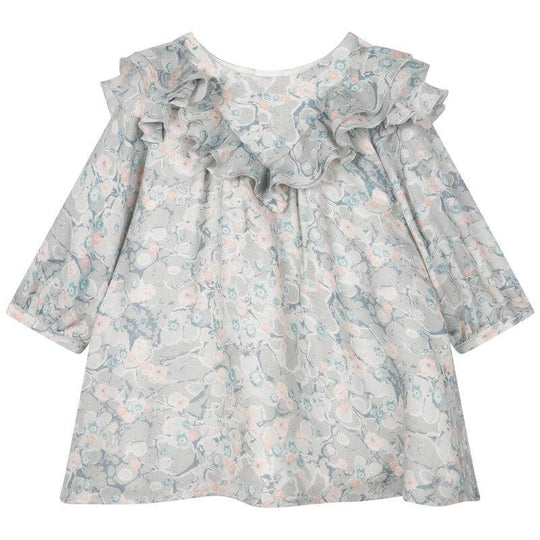 Baby Girls Green Marble Print Dress