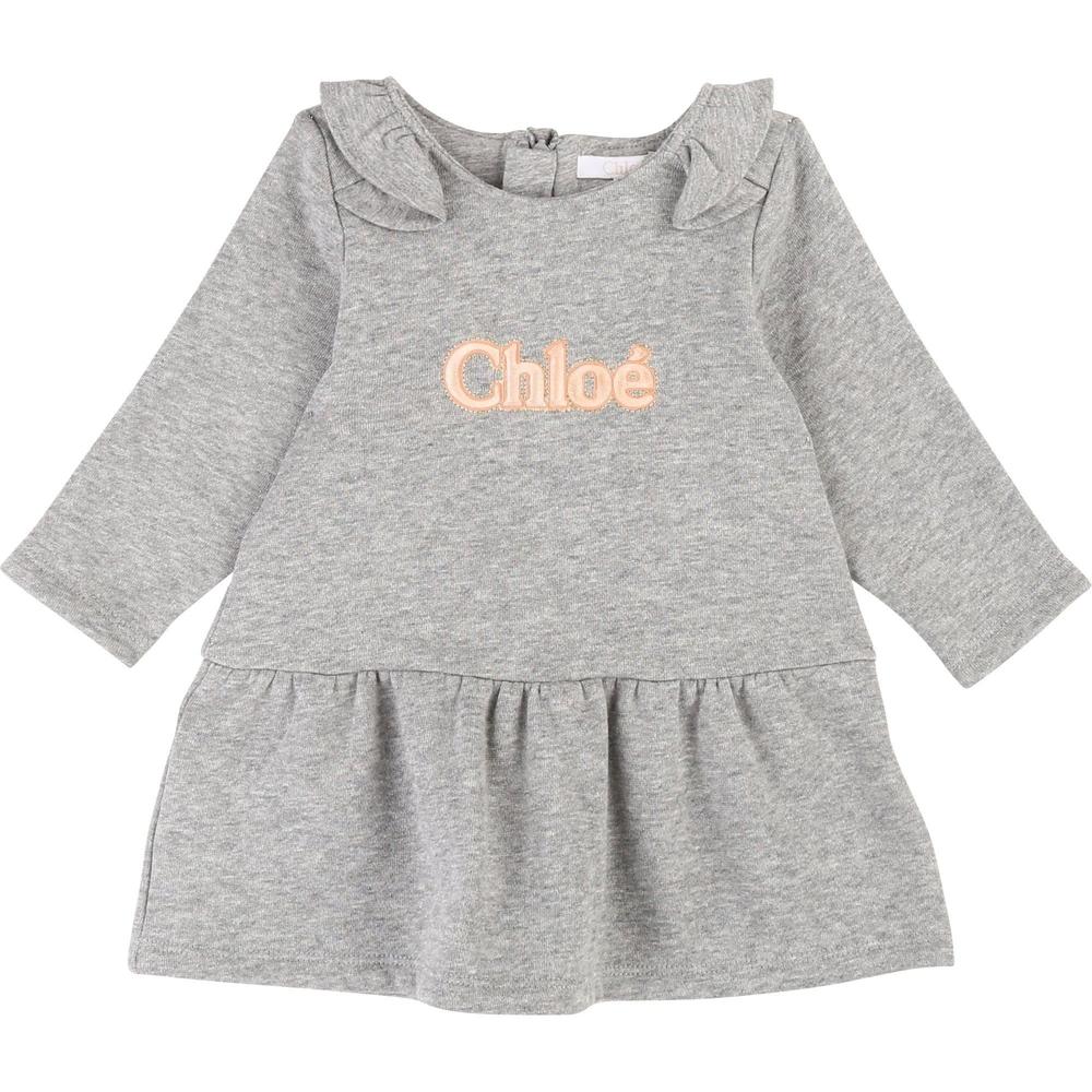 Chloe Baby Girls Grey Fleece Dress