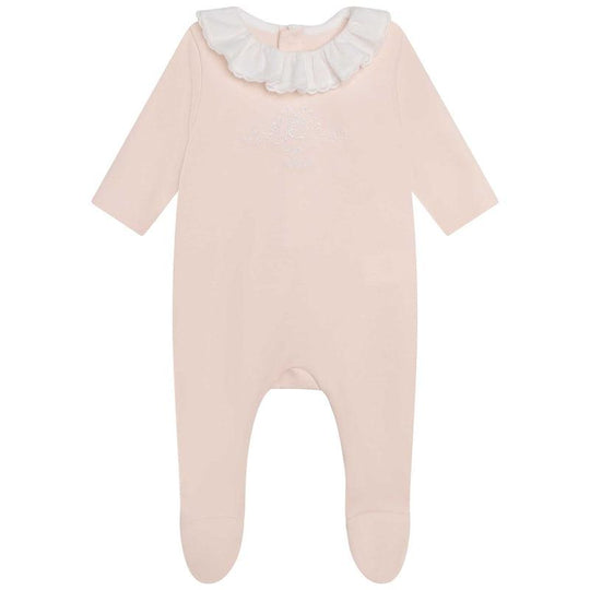 Baby Girls Peach Organic Babygrow