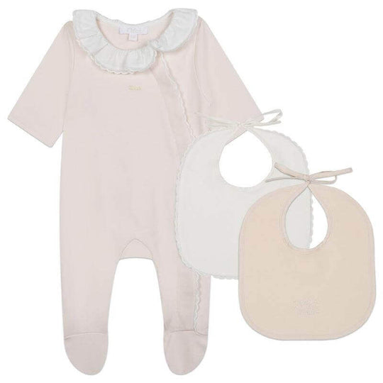 Baby Girls Peach Organic Cotton Babygrow Set