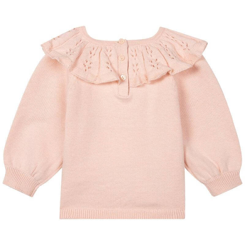 Chloe Baby Girls Pink Knitted Sweatshirt