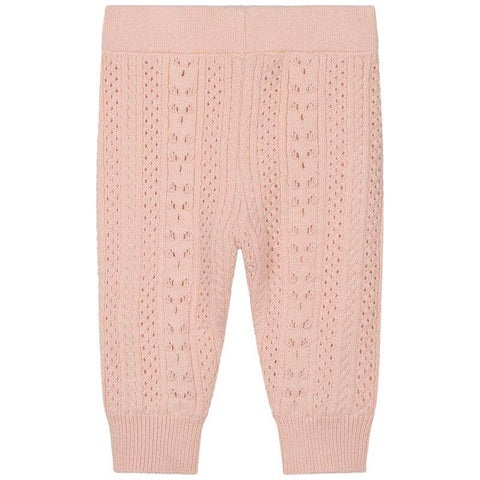 Chloe Baby Girls Pink Knitted Trousers