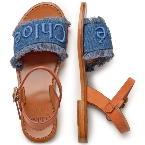 Chloe Girls Blue Strap Sandals