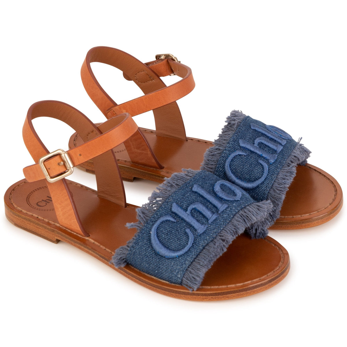 Chloe Girls Blue Strap Sandals