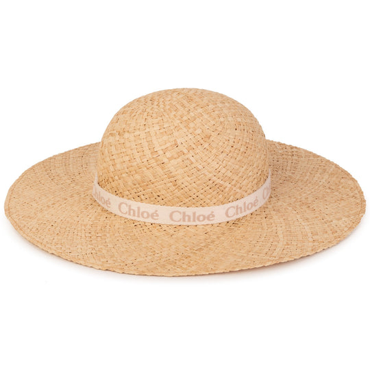 Girls Chloe Logo Straw Hat