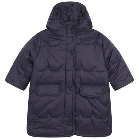 Girls Chloe Navy Puffercoat