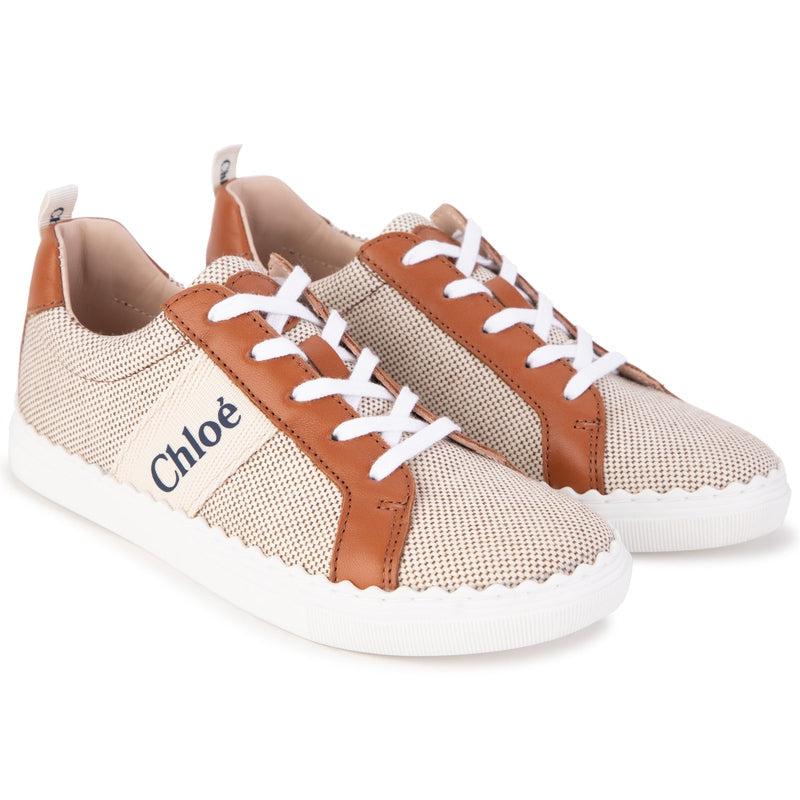 Chloe Girls Ginger Leather Trainers