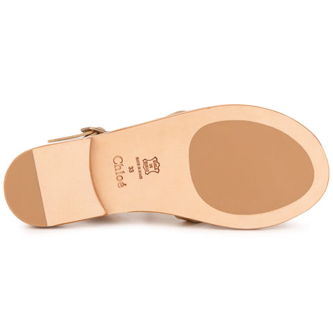 Chloe Girls Gold Sandals