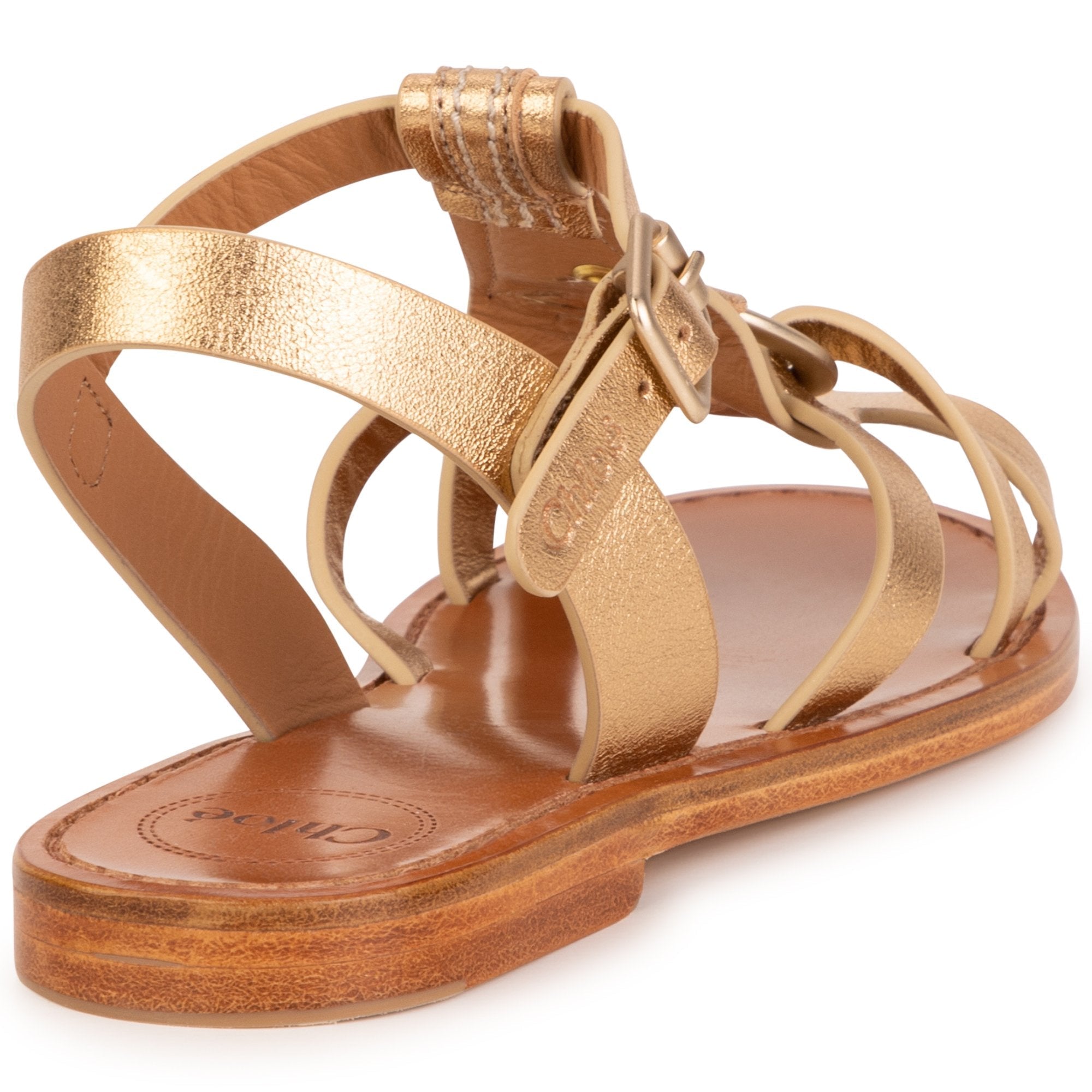 Chloe Girls Gold Sandals