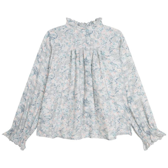 Girls Green Marble Blouse