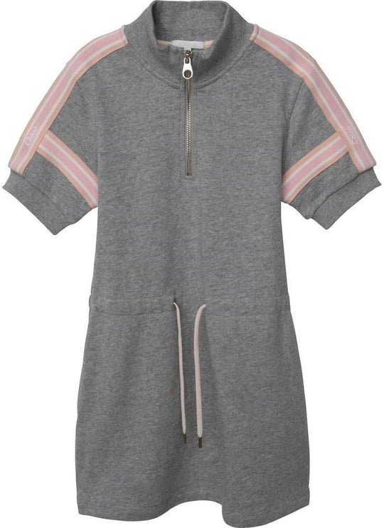 Girls Grey Sweatshirt Dress