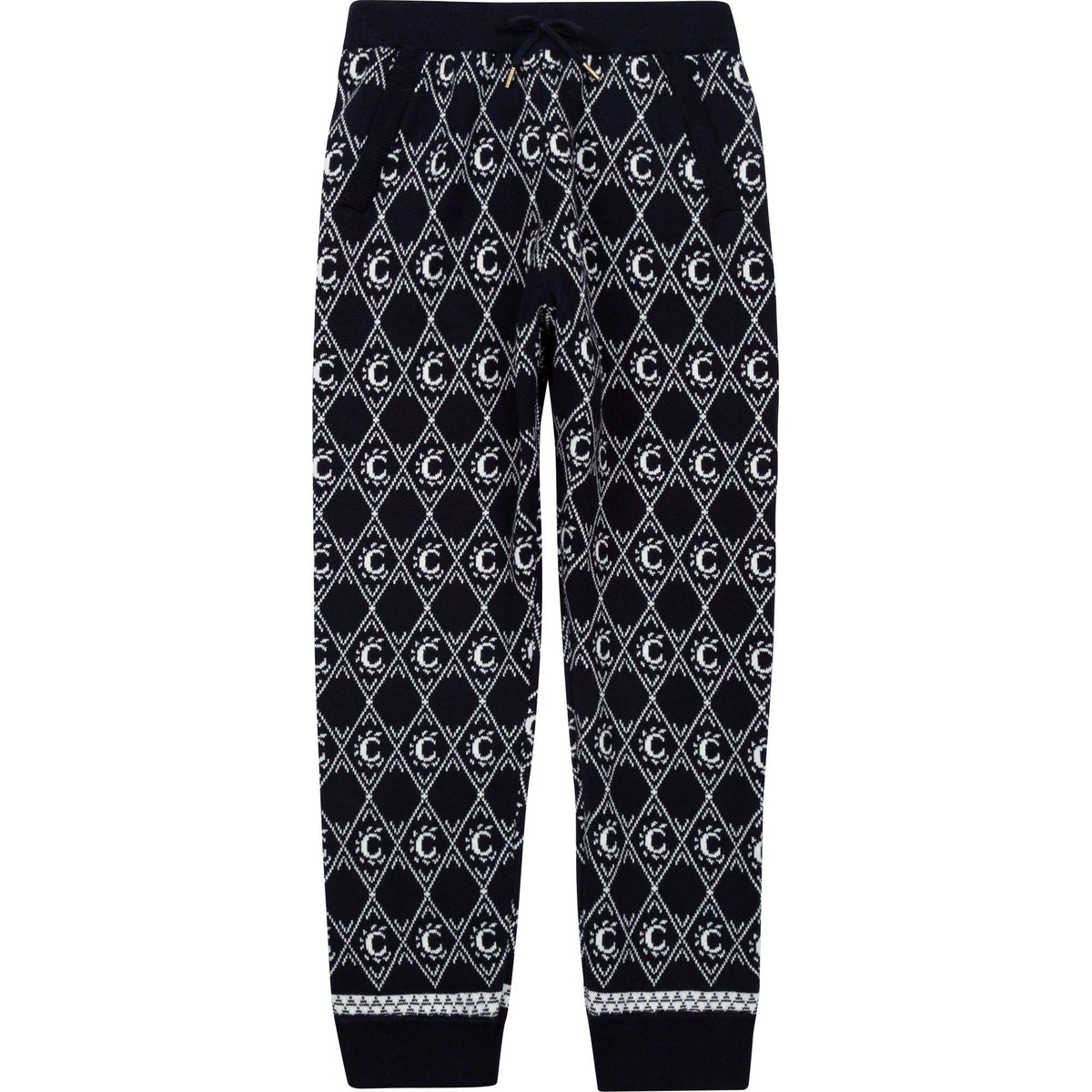 Chloe Girls Navy Knitted Trousers