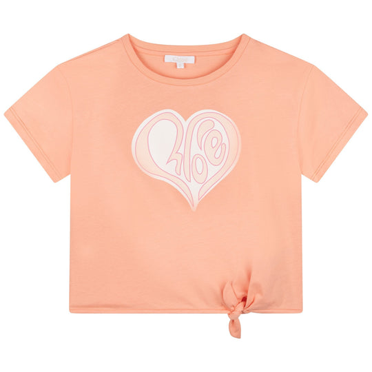 Girls Orange Heart T-Shirt