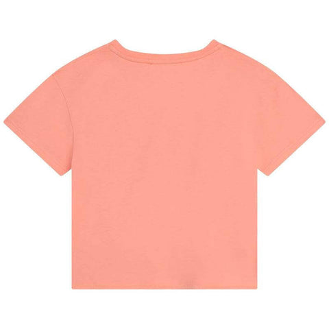 Chloe Girls Orange Ribbon Logo T-Shirt