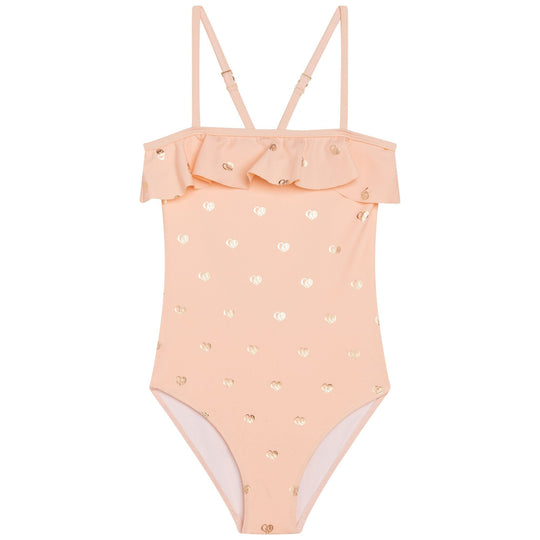Girls Pink & Gold Swimsuit