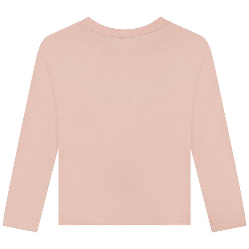 Chloe Girls Pink Logo Long Sleeve T-Shirt