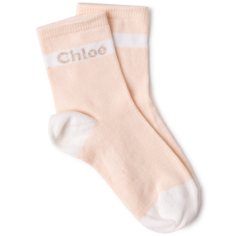 Chloe Girls Salmon Socks