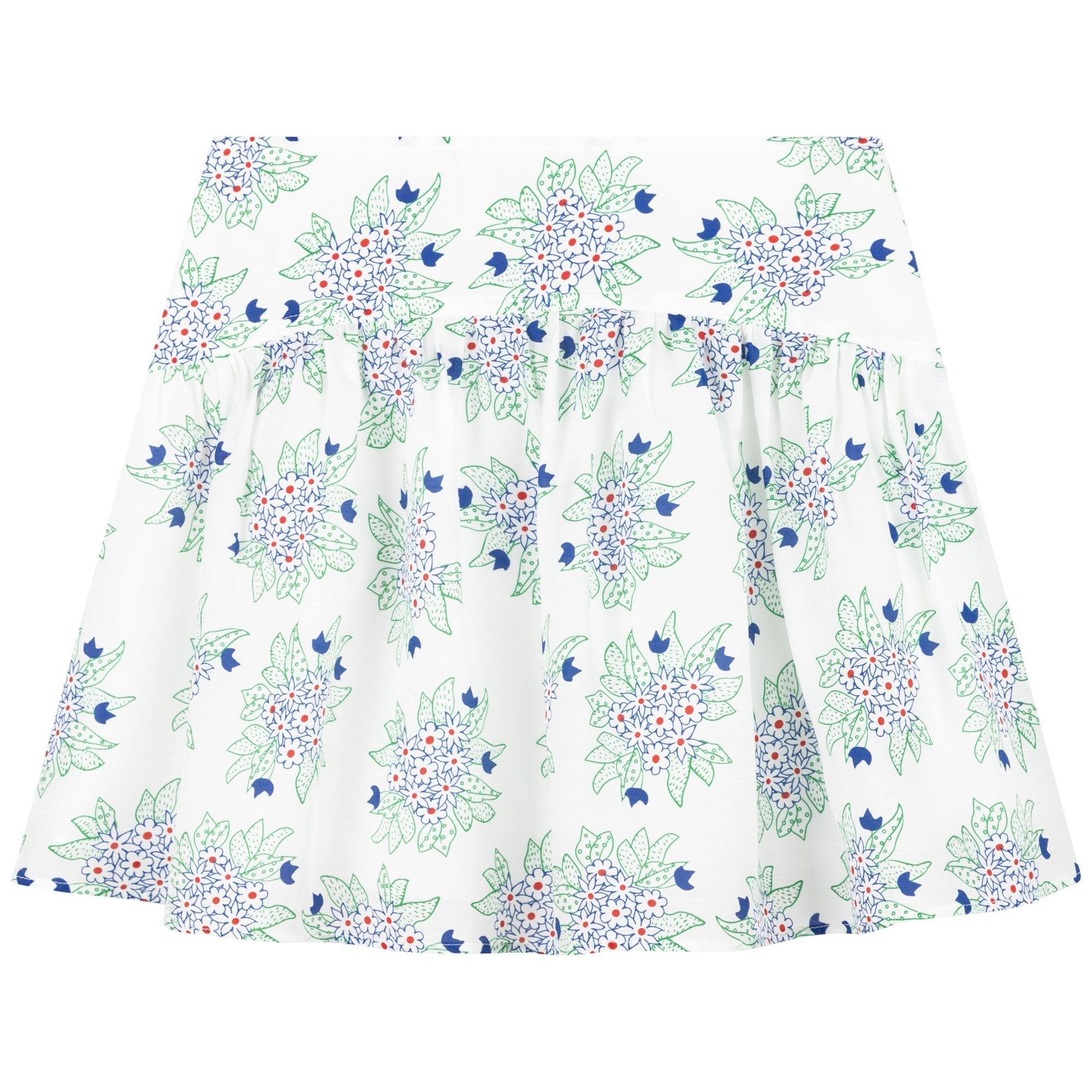 Chloe Girls White Floral Skirt