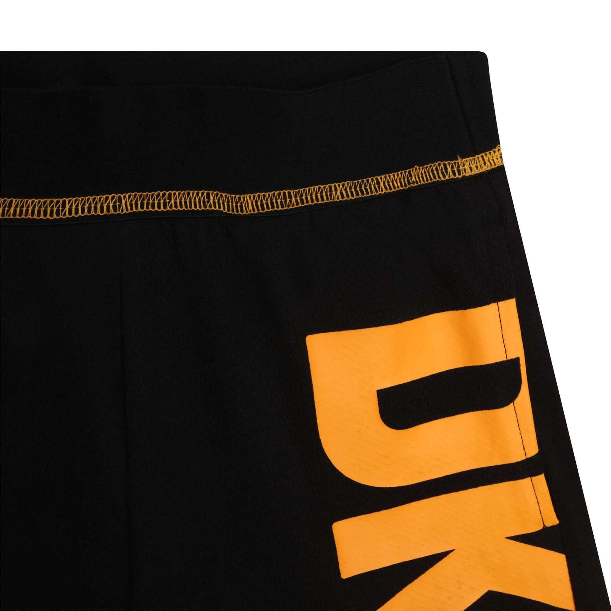 DKNY Boys Black Cotton Logo Shorts